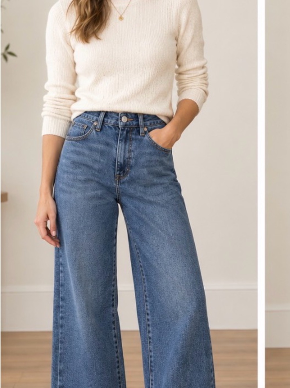 Liverpool Los Angeles wide leg boyfriend cuffed jeans